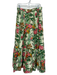 Mille Resort & Travel Size M Green & Multi Cotton Floral Striped Skirt Green & Multi / M