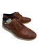 Zerogrand Shoe Size 9 Brown & White Leather Oxford lace up Rubber Sole Sneakers Brown & White / 9