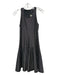 Rag & Bone Size 00 Black & Grey Cotton Blend Sleeveless Micro Dots Midi Dress Black & Grey / 00