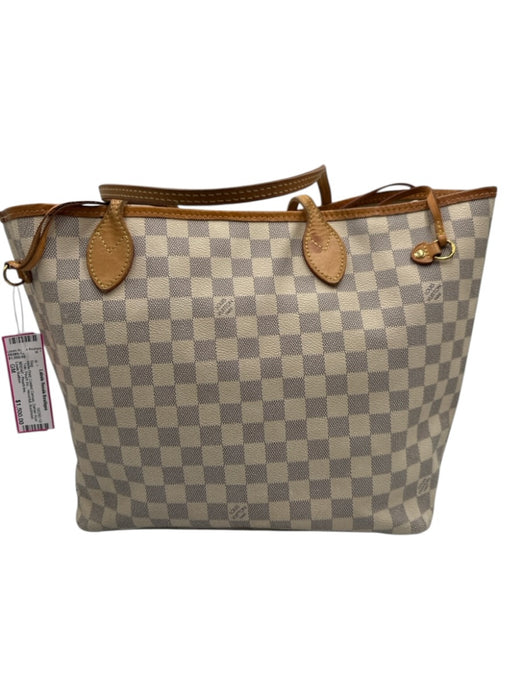 Louis Vuitton White Print Coated Canvas Damier Azur Tote Pouch Inc. Bag White Print / GM