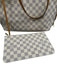 Louis Vuitton White Print Coated Canvas Damier Azur Tote Pouch Inc. Bag White Print / GM