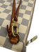 Louis Vuitton White Print Coated Canvas Damier Azur Wristlet Pouch Clutch White Print