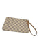 Louis Vuitton White Print Coated Canvas Damier Azur Wristlet Pouch Clutch White Print