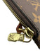 Louis Vuitton Brown Print Coated Canvas Damier Ebene Wristlet Pouch Clutch Brown Print