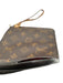 Louis Vuitton Brown Print Coated Canvas Damier Ebene Wristlet Pouch Clutch Brown Print