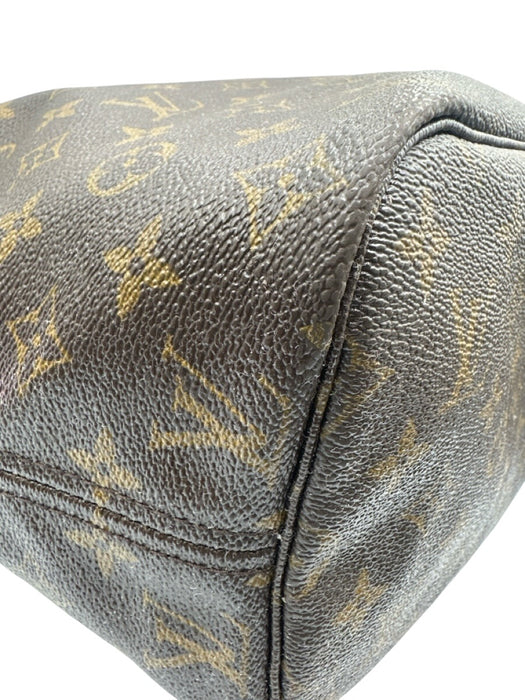 Louis Vuitton Brown Print Coated Canvas Monogram Tote Neverfull Bag Brown Print / MM