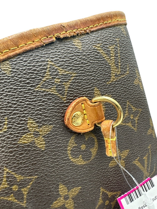 Louis Vuitton Brown Print Coated Canvas Monogram Tote Neverfull Bag Brown Print / MM