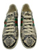 Gucci Shoe Size 36.5 Cream, Red, Green Leather Stripe Snake Skin Print Sneakers Cream, Red, Green / 36.5