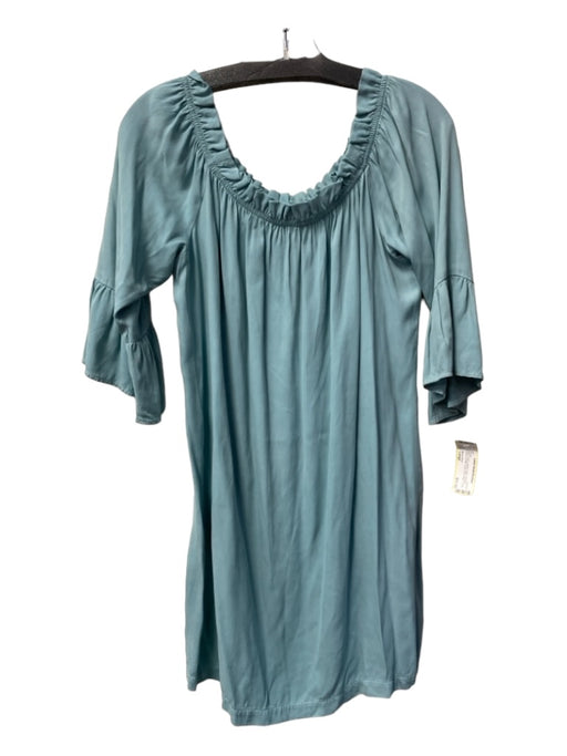 Maven West Size Large Mint Cupro Stretch Collar Half Bell Sleeve Dress Mint / Large