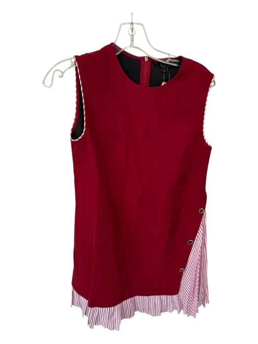 Saturday Club Size M Maroon Polyester Sleeveless Shift Dress Dress Maroon / M