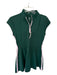 Addison Bay Size M Green & Pink Nylon Blend Cap Sleeve Front Zip Athletic Dress Green & Pink / M