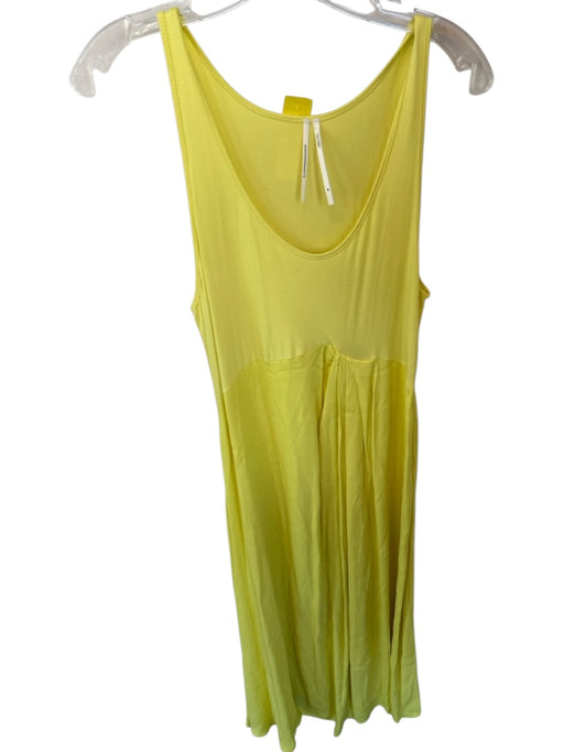 By Anthropologie Size M Yellow Viscose Blend Sleeveless Front Pleat Maxi Dress Yellow / M