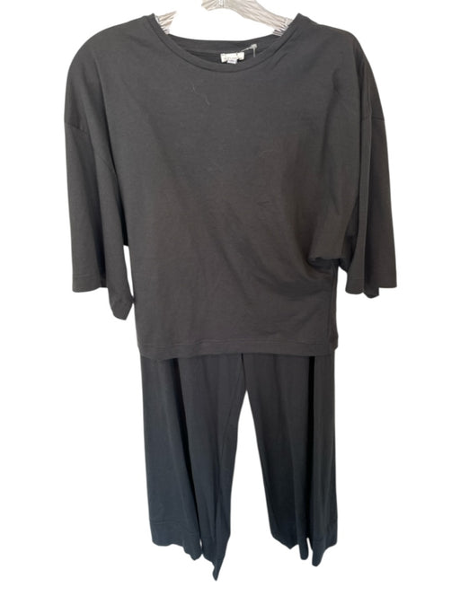 Skin Organic Size 2/M Black Organic Cotton Pima Cotton Drawstring Pant Set Black / 2/M