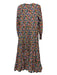 Boden Size 8 Multi Cotton Long Sleeve Flowers Maxi Dress Multi / 8