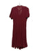 Polo Ralph Lauren Size 14 Maroon Silk Short Sleeve Slip Inc Dress Maroon / 14