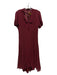 Polo Ralph Lauren Size 14 Maroon Silk Short Sleeve Slip Inc Dress Maroon / 14