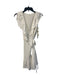 Tularosa Size XS Cream Polyester & Acrylic Wrap Waist tie Sleeveless Dress Cream / XS