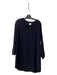 Cabi Size XS Navy Blue & Black Polyester V Neck Sheer Long Sleeve Dress Navy Blue & Black / XS