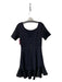 HD in Paris Size 6 Black Polyester Blend Boat Neck Back Zip Ruffle bottom Dress Black / 6