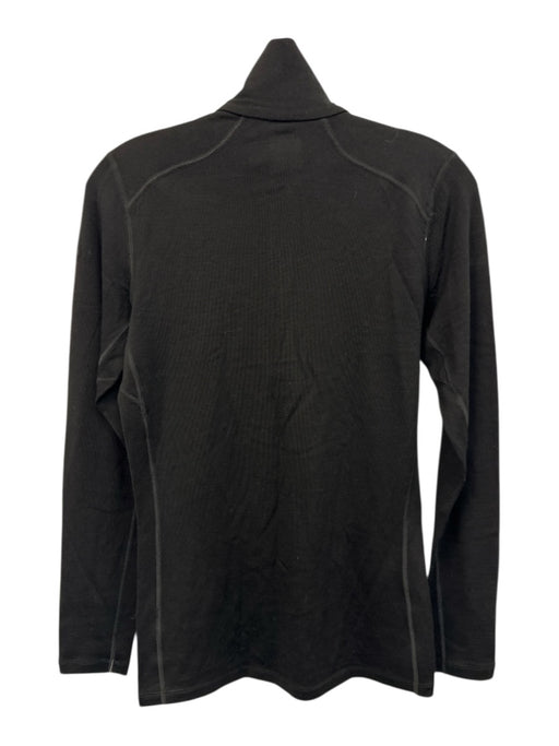Icebreaker Size S Black Wool Long Sleeve 1/4 Zip Knit High Neck Jacket Black / S