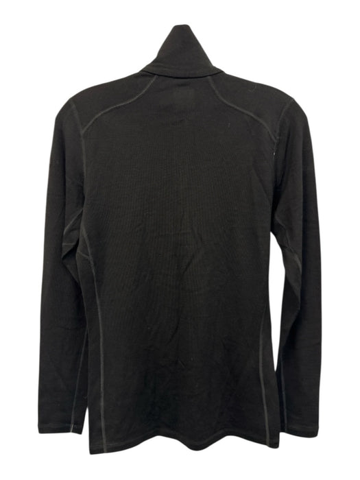Icebreaker Size S Black Wool Long Sleeve 1/4 Zip Knit High Neck Jacket Black / S