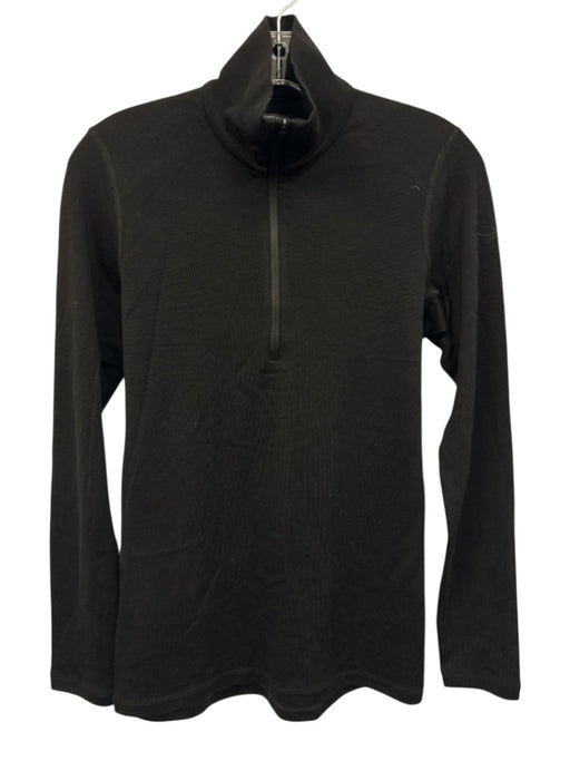 Icebreaker Size S Black Wool Long Sleeve 1/4 Zip Knit High Neck Jacket Black / S