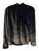 Frame Size S Black & Gold Viscose & Nylon Metallic Thread Long Sleeve Velvet Top Black & Gold / S