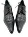 Duccio Del Duca Shoe Size 37 Black Leather Pointed Toe Lace Up Midi Heel Loafers Black / 37
