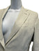 Lardini Size 40 Cream Gray Linen Blend Patch Pocket Long Sleeve Blazer Jacket Cream Gray / 40