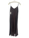Jigsaw Size 8 Deep Purple Silk Spaghetti Strap Scrunched Paneled Dress Deep Purple / 8