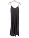 Jigsaw Size 8 Deep Purple Silk Spaghetti Strap Scrunched Paneled Dress Deep Purple / 8