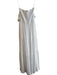 Aakaa Size M White Polyester Blend Strapless Shirred Bodice Tie Waist Dress White / M