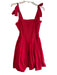The Impeccable Pig Size L Red Polyester Shirred tie strap Bubble Skirt Dress Red / L