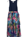 Eliza J Size 10 navy Blue multi Polyester Sleeveless Key Floral Print Dress navy Blue multi / 10