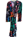 Fresha London Size M Black & Multi Logo Abstract Ruffle Detail Dress Black & Multi / M