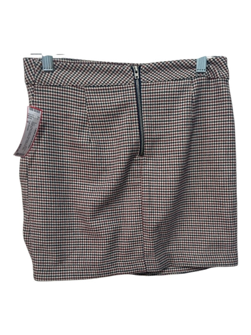 Free People Size 0 Beige, Red, Black Polyester & Rayon Side Zip Gathered Skirt Beige, Red, Black / 0