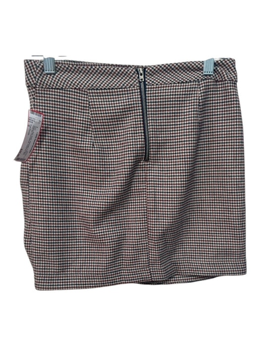 Free People Size 0 Beige, Red, Black Polyester & Rayon Side Zip Gathered Skirt Beige, Red, Black / 0