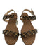 Christian Louboutin Shoe Size 41 Brown Leather Studded Open Toe Flat Sandals Brown / 41