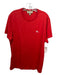 Burberry Size XL Red Cotton Solid Logo short sleeve Men's Shirt XL