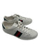 Gucci Shoe Size 39.5 White Red Green Leather round toe lace up Sneakers White Red Green / 39.5