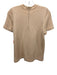 St John Collection Size P Beige Wool Blend Short Sleeve Knit Shoulder Pads Top Beige / P