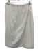 Allina Liu Size M White Cotton Drawstring Waist Pleat Detail Side Pockets Skirt White / M