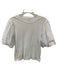 Jonathan Simkhai Size M White Cotton Crewneck Puff Half Sleeve Top White / M