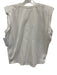Frankie Shop Size S White Cotton Crew Neck Sleeveless Padded Shoulders Top White / S