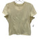Good American Size L Butter Yellow Cotton Crew Neck Short Sleeve Top Butter Yellow / L