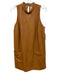 Amanda Uprichard Size Medium Tan Brown Viscose Blend Faux Leather Pockets Dress Tan Brown / Medium