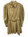 Ulla Johnson Size 8 Khaki Beige Cotton Long Sleeve Button Front Pleated Dress Khaki Beige / 8
