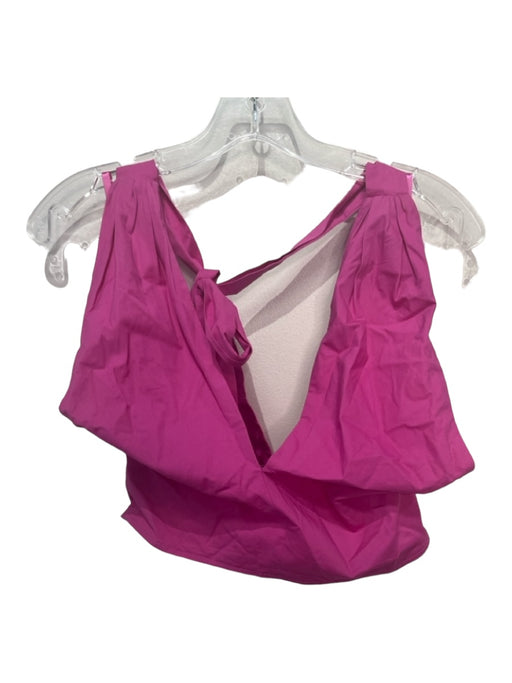 Staud Size 8 Hot pink Cotton Halter Cropped Open Back Top Hot pink / 8