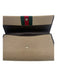 Gucci Beige, Brown & Green Leather Canvas Double G Silver tone Wallets Beige, Brown & Green