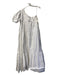 ET T/GRE Size M/L White Cotton One Shoulder Side Zip Tiered Midi Dress White / M/L